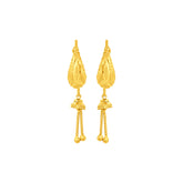 22K Gold Hanging Chain Charms Earrings